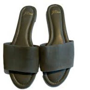 J. Crew Women's Dark Gray Slide Sandals